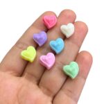 Conta Infantil Coração 12mm Acrílico – 20 Gramas - Imagem 3