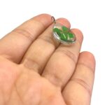 Pingente Pedra Gota 34mm C/ Trevo Níquel - Und - Imagem 3