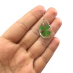 Pingente Pedra Gota 34mm C/ Trevo Níquel - Und - Imagem 4