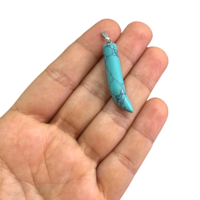 Pingente Pedra 40mm Dente - Und - Imagem 2