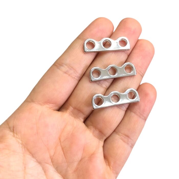Entremeio Retangular 30mm C/ 3 Saídas Níquel  – Und - Imagem 2