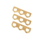 Entremeio Retangular 30mm C/ 3 Saídas Dourado - Und