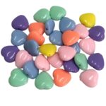 Conta Infantil Coração 14mm Acrílico - 20 Gramas