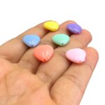 Conta Infantil Coração 14mm Acrílico - 20 Gramas - Imagem 3