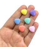 Conta Infantil Coração 14mm Acrílico - 20 Gramas - Imagem 2