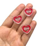 Conta Entremeio Infantil Coração 20mm Acrílico - Und - Imagem 2