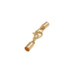 Terminal Colagem 4mm C/ Fecho Lagosta Dourado – Und