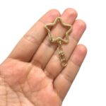 Fecho Mosquetão Estrela 29mm Dourado - Und - Imagem 2