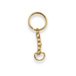 Base Argola P/ Chaveiro C/ Argola 22mm Dourado - C/ 2 Unds