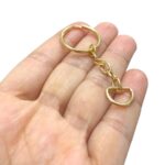 Base Argola P/ Chaveiro C/ Argola 22mm Dourado - C/ 2 Unds - Imagem 3