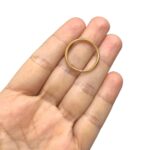 Base Argola P/ Chaveiro 25mm Dourado - Und - Imagem 2