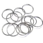 Base Argola P/ Chaveiro 20mm Níquel - C/ 50 Unds