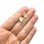 Base Brinco Oval Lisa 12mm Dourado - Par - Imagem 3
