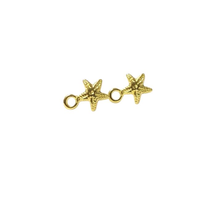 Base Brinco Estrela 10mm Dourado Exclusivo - 1 Par - Imagem 1