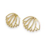 Base Brinco Flor 17mm Dourado – 1 Par