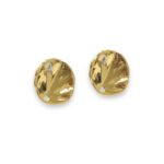 Base Brinco Folha Redondo 13mm Dourado - 1 Par - Imagem 4