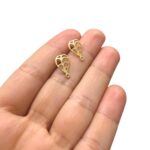 Base Brinco Gota Trabalhado 15mm Dourado Exclusivo - 1 Par - Imagem 2