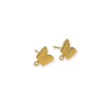 Base Brinco Trabalhado 12mm Dourado - 1 Par