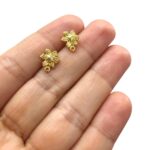 Base Brinco Flor 11mm Dourado - 1 Par - Imagem 3