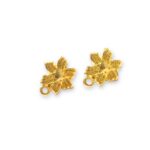 Base Brinco Flor 11mm Dourado - 1 Par