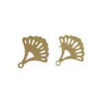 Base Brinco Leque 16mm Dourado Exclusivo - 1 Par - Imagem 4