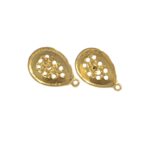 Base Brinco Gota 22mm Dourado Exclusivo - 1 Par - Imagem 4