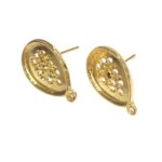 Base Brinco Gota 22mm Dourado Exclusivo - 1 Par