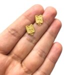 Base Brinco Retângular 12mm Dourado Exclusivo - 1 Par - Imagem 3