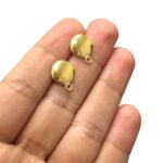 Base Brinco Redondo Liso 10mm Dourado Exclusivo - 1 Par - Imagem 3