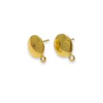 Base Brinco Redondo Liso 10mm Dourado Exclusivo - 1 Par