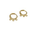 Base Brinco Tranqueta 10mm Dourado - 1 Par