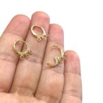 Base Brinco Tranqueta 10mm Dourado - 1 Par - Imagem 3