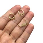 Base Brinco Tranqueta 10mm Dourado - 1 Par - Imagem 2
