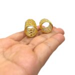 Entremeio Tubo Trabalhado 30mm Dourado Exclusivo - 1 Und - Imagem 3