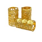 Entremeio Tubo Trabalhado 30mm Dourado Exclusivo - 1 Und