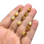 Entremeio Tubo Redondo 5mm Dourado Exclusivo - 1 Und - Imagem 3