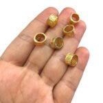 Entremeio Tubo Trabalhado 7x11mm Dourado Exclusivo - 1 Und - Imagem 2