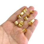 Entremeio Tubo Craquelado 8mm Dourado Exclusivo - 1 Und - Imagem 2
