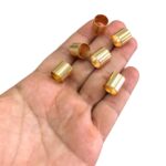 Entremeio Tubo Redondo 12mm Dourado - 1 Und - Imagem 2