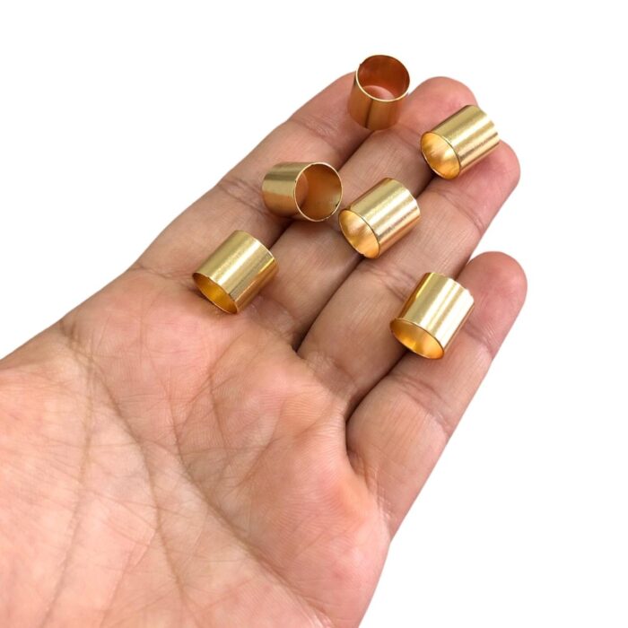Entremeio Tubo Redondo 12mm Dourado - 1 Und - Imagem 2