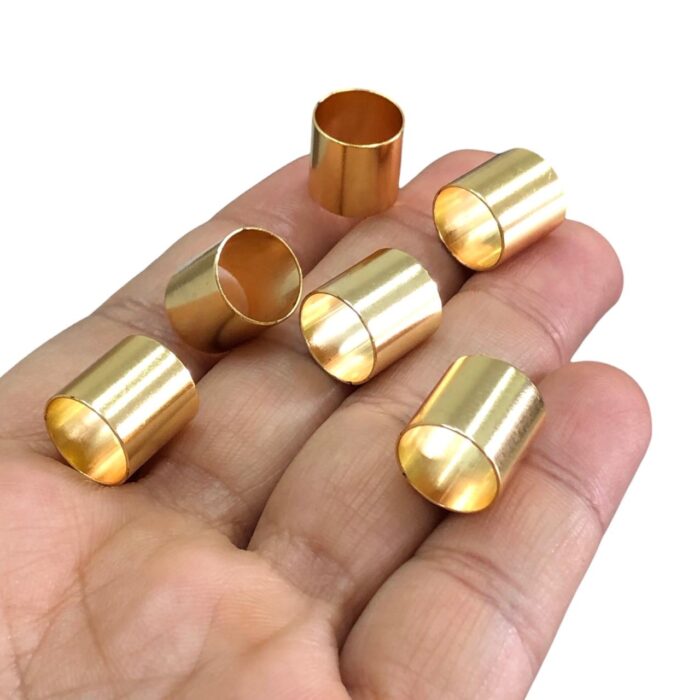 Entremeio Tubo Redondo 12mm Dourado - 1 Und - Imagem 3