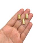 Entremeio Tubo Trabalhado 15mm Dourado Exclusivo - 1 Und - Imagem 2