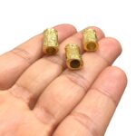 Entremeio Tubo Trabalhado 15mm Dourado Exclusivo - 1 Und - Imagem 3