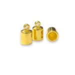 Terminal Colagem Liso 10mm Dourado Exclusivo - 1 Und