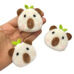 Aplique Cabeça Capivara 60mm Pelúcia - 1 Und - Imagem 2