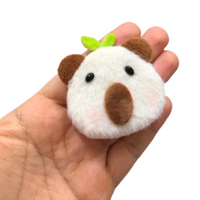 Aplique Cabeça Capivara 60mm Pelúcia - 1 Und - Imagem 3