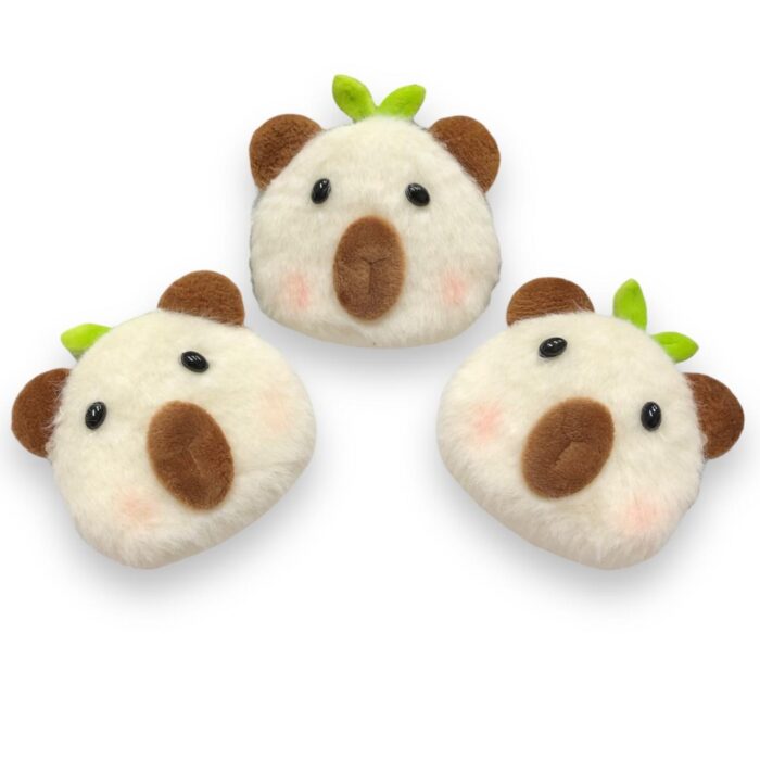 Aplique Cabeça Capivara 60mm Pelúcia - 1 Und - Imagem 1