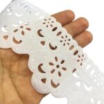 Tira C/ Bordado 6,4cm Branco - Peça c/ 10 Metros - Imagem 4