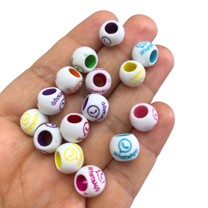 Conta Bola WhatsApp 9mm Acrílico - 20 Gramas - Imagem 3