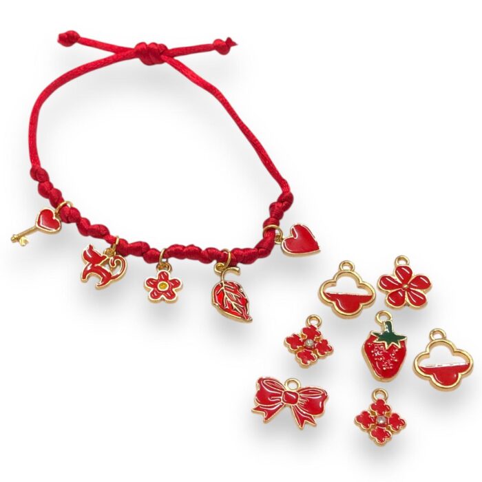 Kit Pulseira C/ Pingentes Diversos - 1 Und - Imagem 1